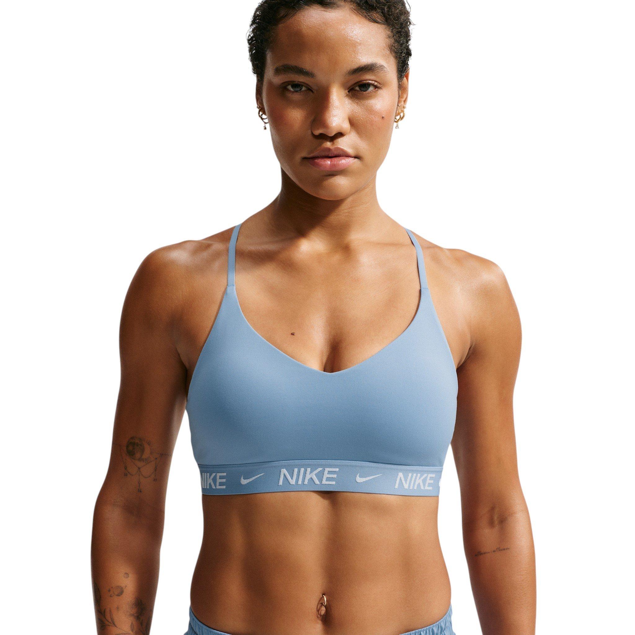 Nike Women's Indy Light Support Padded Adjustable Sports Bra - Blue - BLUE